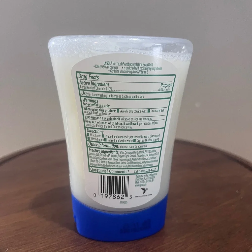 Lysol No-Touch Antibacterial Hand Soap Refill Aloe Vitamin E 8.5oz New Formula